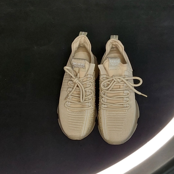 STEVE MADDEN WOMEN'S MAXIMA CHUNKY GLITZ DUSTY TAUPE SIZE 10M - Picture 5 of 10